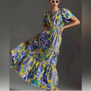 Anthropologie Somerset Maxi Tiered Dress medium.